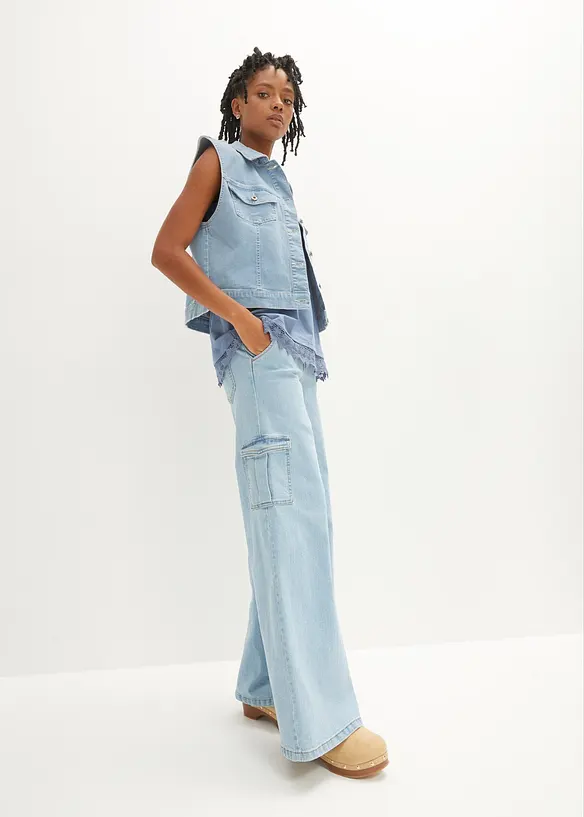 Top con pizzo (pacco da 2), bonprix