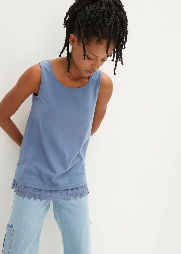 Top con pizzo (pacco da 2), bonprix