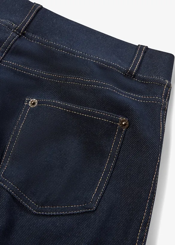 Leggings effetto jeans in misto cotone, bonprix