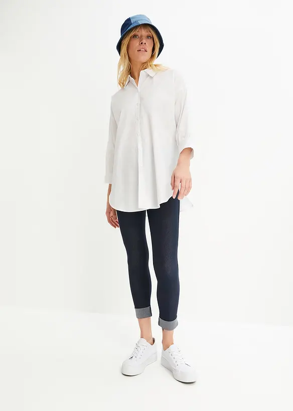Leggings effetto jeans in misto cotone, bonprix