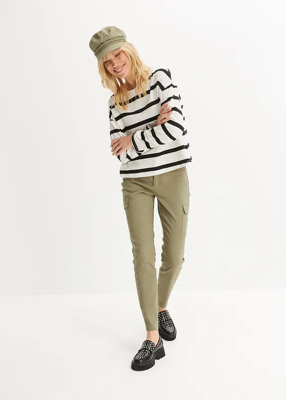 Pantaloni skinny cargo a vita alta, RAINBOW