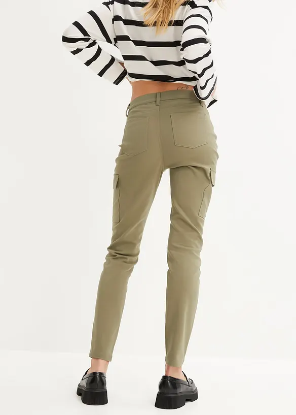 Pantaloni skinny cargo a vita alta, RAINBOW