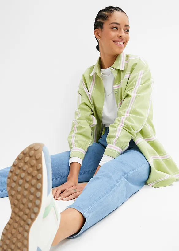 Mom jeans elasticizzati, vita alta, bonprix