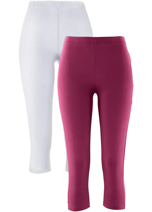 Leggings capri aderenti (pacco da 2), bonprix