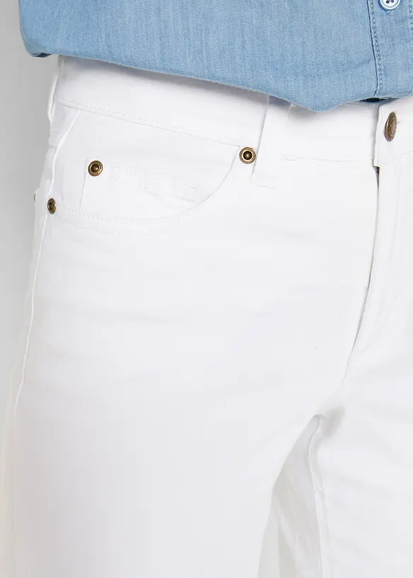 Jeans wide leg elasticizzati, vita media, bonprix