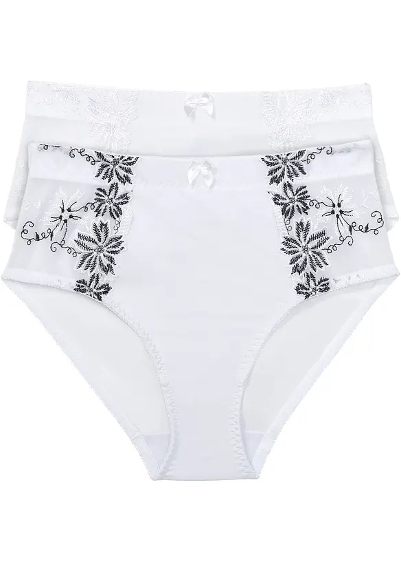 Slip modellante con ricamo delicato (pacco da 2), bonprix