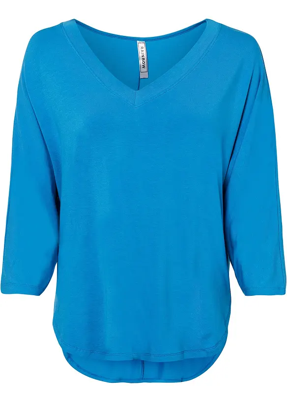 Maglia con maniche a 3/4 in misto viscosa elastan, bonprix