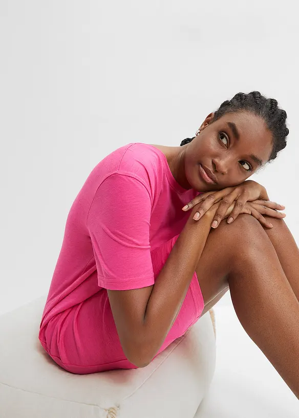 Camicia da notte oversize in filato fiammato, bonprix