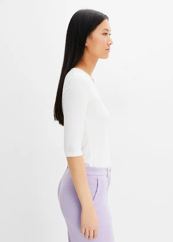 Maglia a coste in viscosa morbida, bonprix