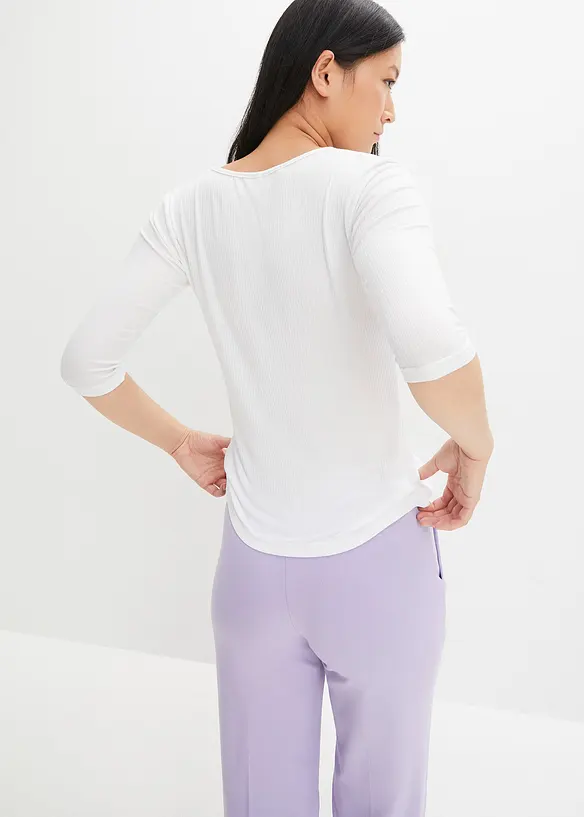 Maglia a coste in viscosa morbida, bonprix