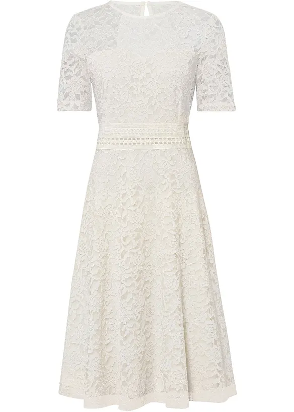 Abito in pizzo con inserto a uncinetto, bonprix