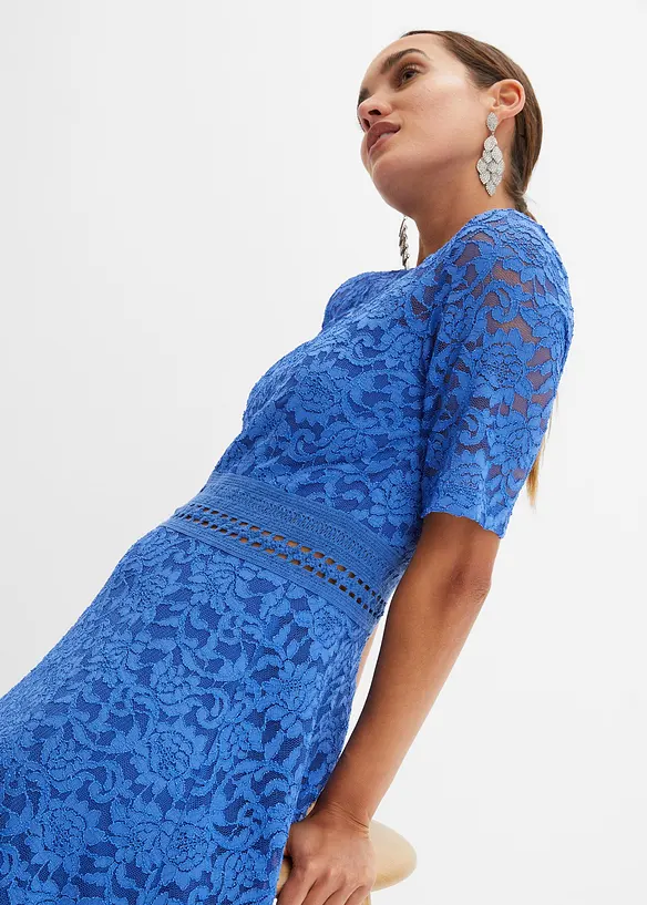 Abito in pizzo con inserto a uncinetto, bonprix