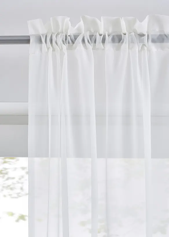 Tende trasparenti in leggero voile (pacco da 2), bonprix