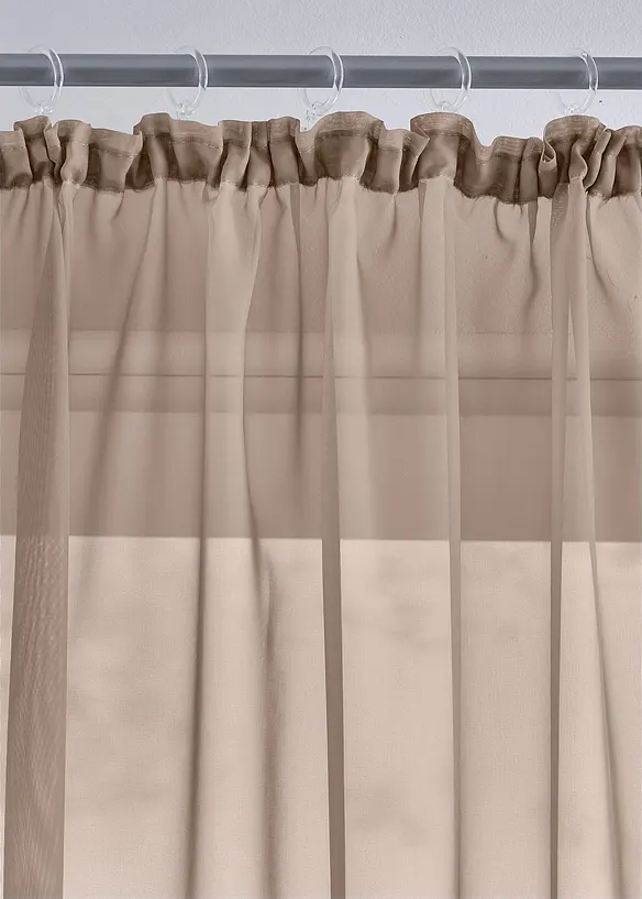 Tende trasparenti in leggero voile (pacco da 2), bonprix