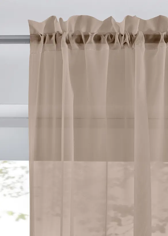 Tende trasparenti in leggero voile (pacco da 2), bonprix