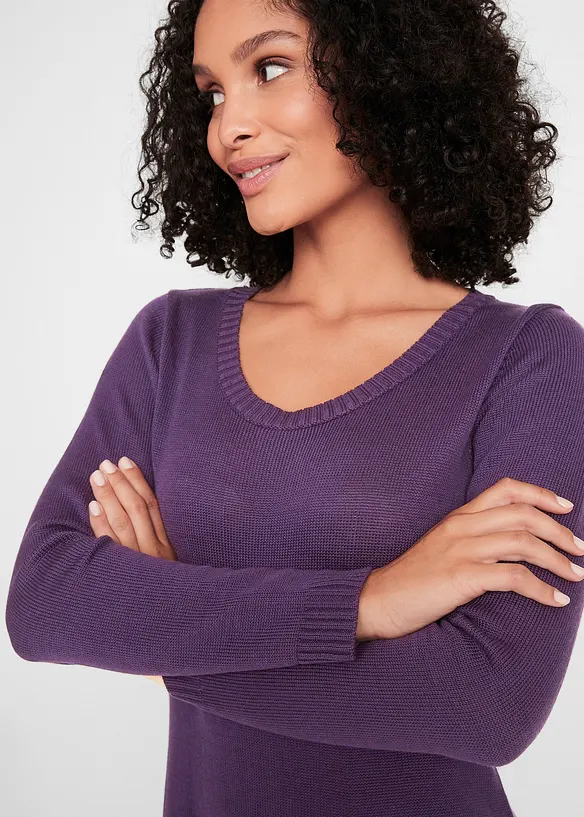 Abito in maglia svasato, bonprix