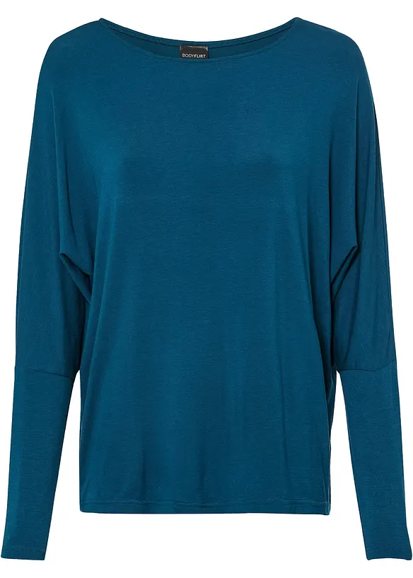 Maglia a maniche lunghe in misto viscosa morbido, bonprix