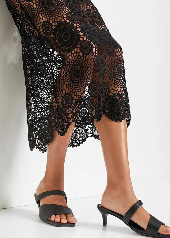 Gonna lunga effetto crochet, bonprix