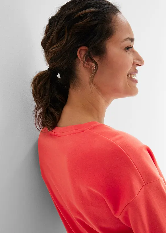 Abito t-shirt oversize con scollatura a V (pacco da 2), bonprix