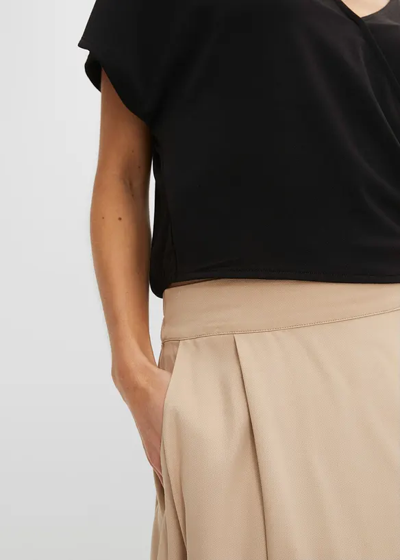 Gonna midi con cinta comoda, bonprix