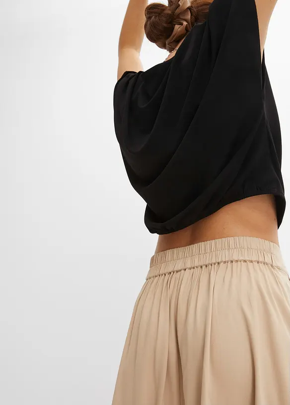 Gonna midi con cinta comoda, bonprix