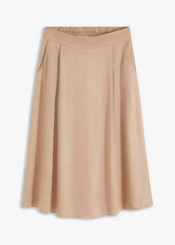 Gonna midi con cinta comoda, bonprix