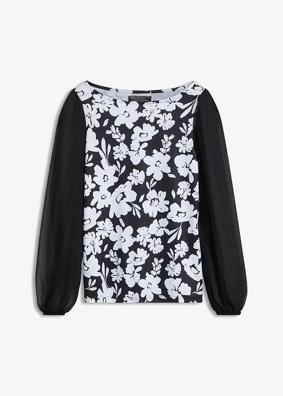 Maglia con maniche in chiffon, bpc selection