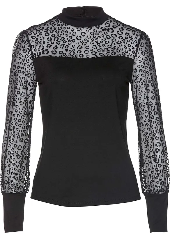 Maglia a maniche lunghe in misto viscosa morbido, bonprix