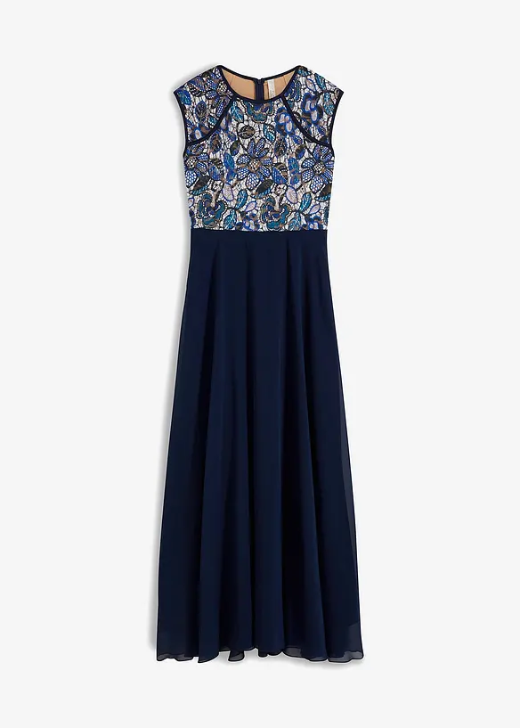 Abito lungo con pizzo, bonprix