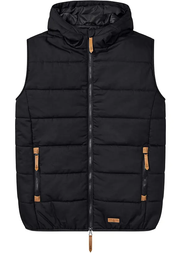 Gilet trapuntato con cappuccio, bonprix
