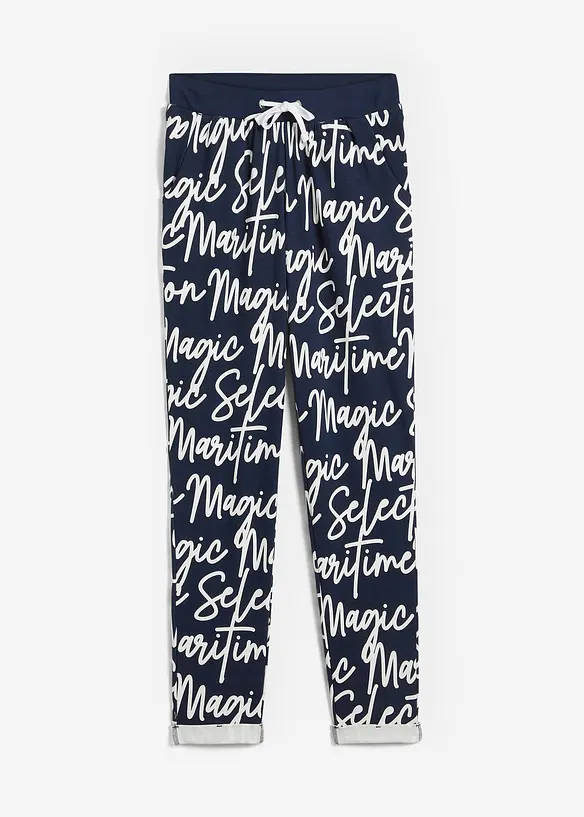 Pantaloni stampati con elastico in vita, bonprix
