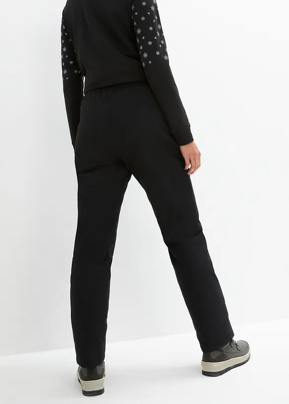 Pantaloni termici impermeabili con fodera in pile ed elastico in vita, bonprix