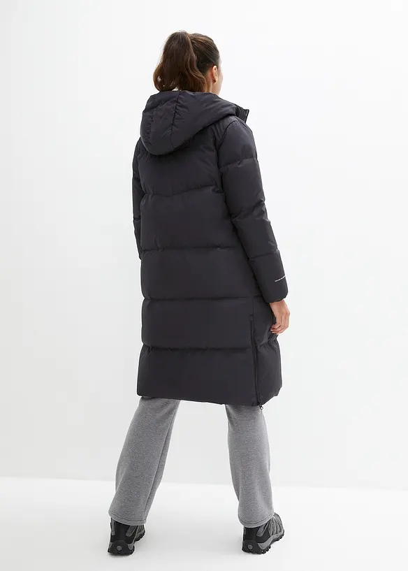 Piumino lungo con dettagli riflettenti, bonprix