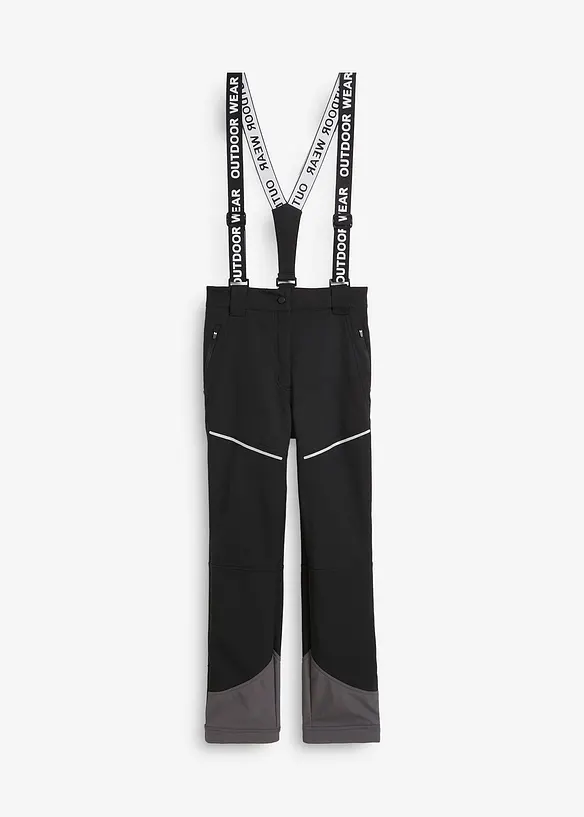 Pantaloni tecnici idrorepellenti in softshell elasticizzato, bonprix