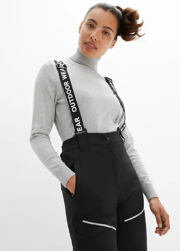 Pantaloni tecnici idrorepellenti in softshell elasticizzato, bonprix