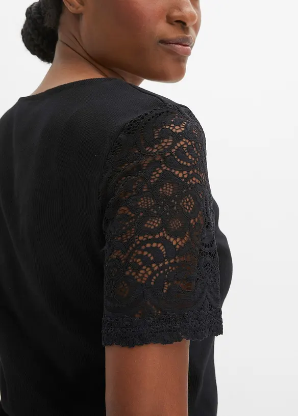 Maglia a costine in cotone, bonprix