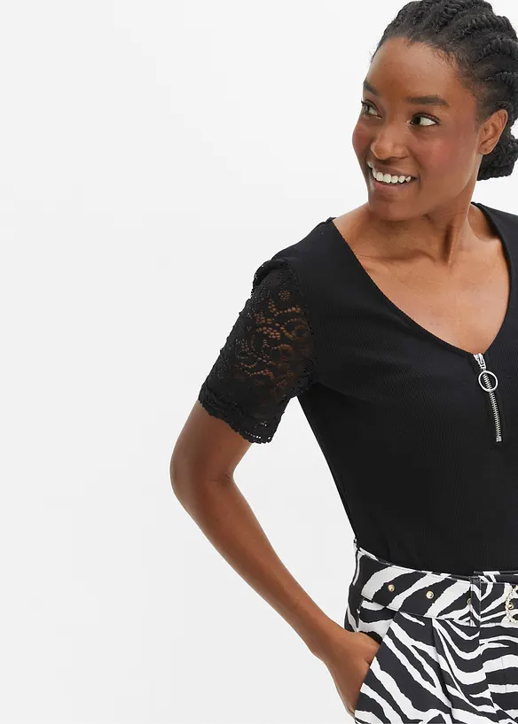 Maglia a costine in cotone, bonprix