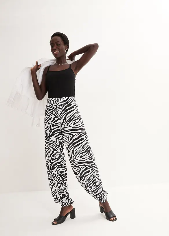 Pantaloni a palloncini in viscosa fluida, bonprix