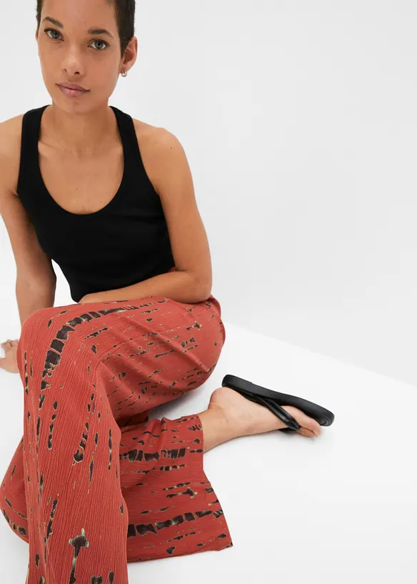 Pantaloni a palazzo in viscosa fluente, bonprix