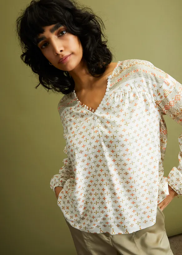 Blusa in viscosa fluente, bonprix