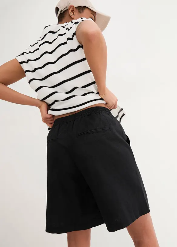 Bermuda in misto lino e cotone, bonprix