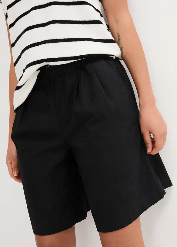 Bermuda in misto lino e cotone, bonprix