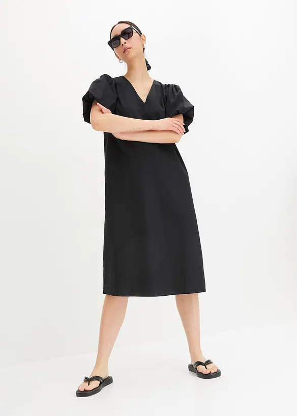 Abito midi in tessuto di cotone biologico, bonprix