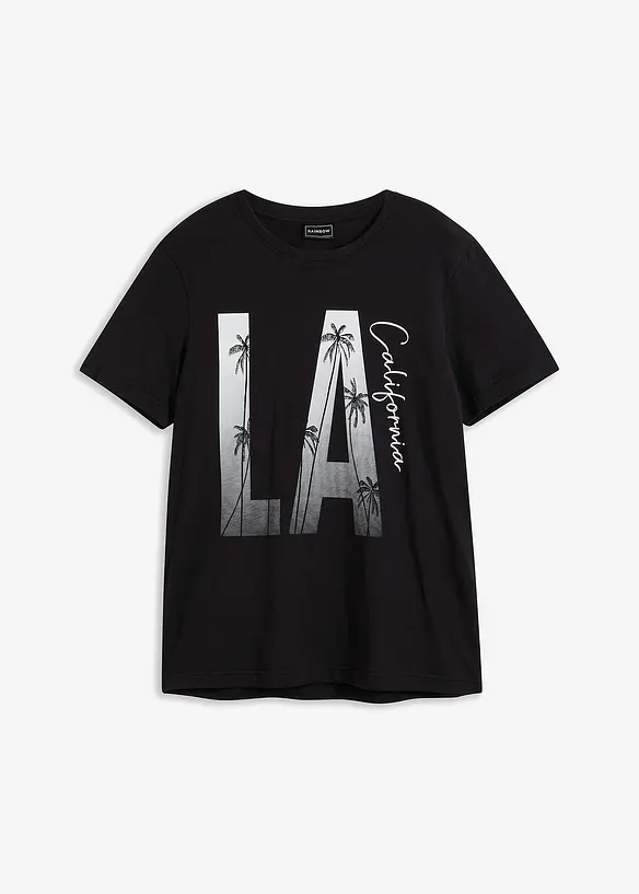 T-shirt in puro cotone biologico, slim fit, bonprix