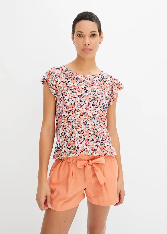Maglia con maniche a volant, bonprix