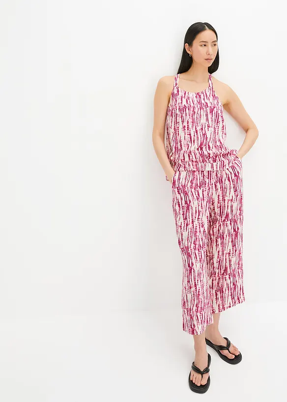 Pantaloni con elastico in vita in viscosa fluente, bonprix