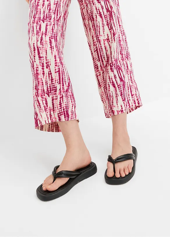 Pantaloni con elastico in vita in viscosa fluente, bonprix