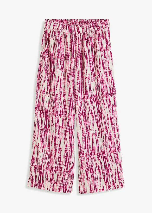 Pantaloni con elastico in vita in viscosa fluente, bonprix