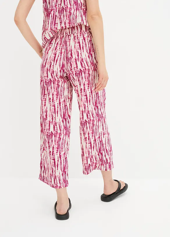 Pantaloni con elastico in vita in viscosa fluente, bonprix