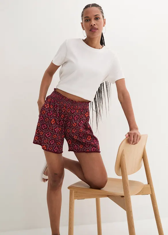 Shorts fantasia con elastico in vita, bonprix